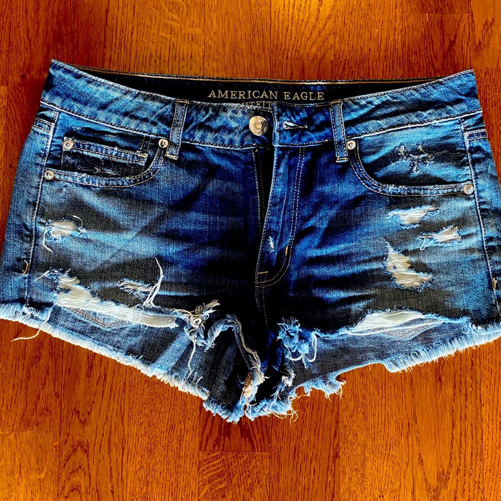 American eagle slouchy shorties jean shorts